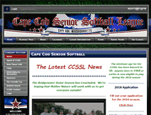 Tablet Screenshot of capecodseniorsoftball.com